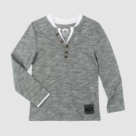 Appaman Camden Long Sleeve - Greyscale Stripe