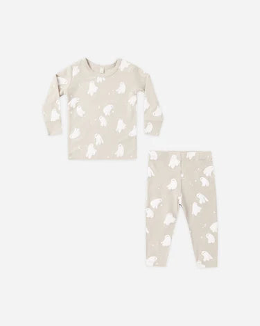 Quincy Mae Bamboo Pajama Set - Dancing Ghosts