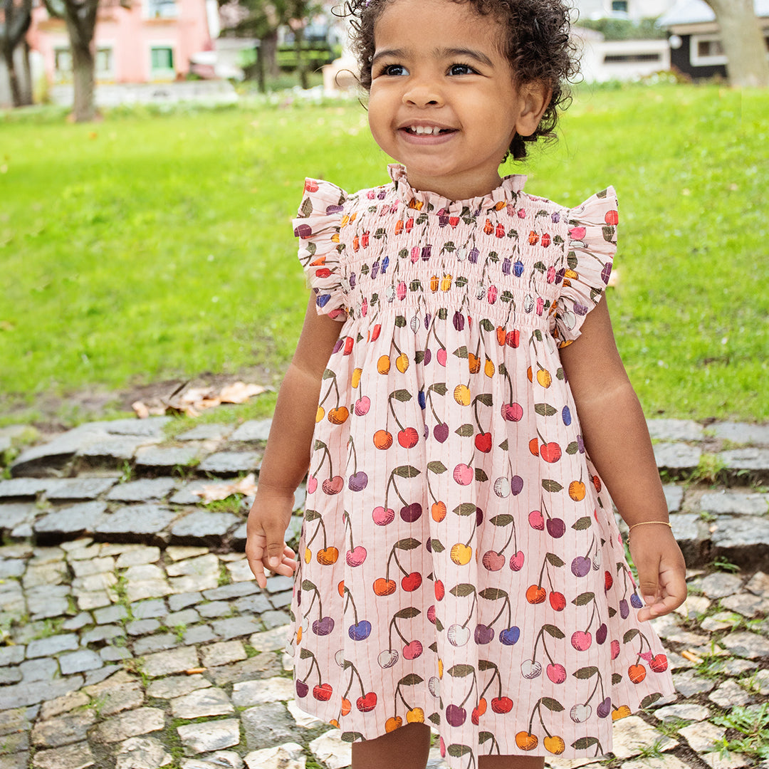 Pink Chicken Baby Girls Stevie Dress Set - Cloud Pink Cherry