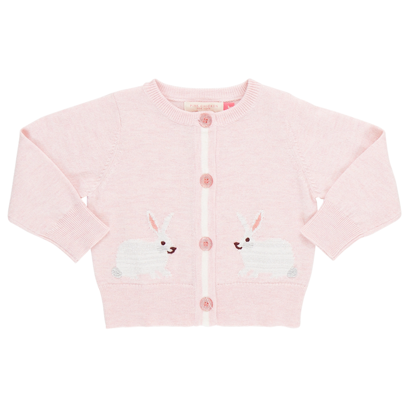 Pink Chicken Baby Girls Maude Rabbit Sweater - Light Pink