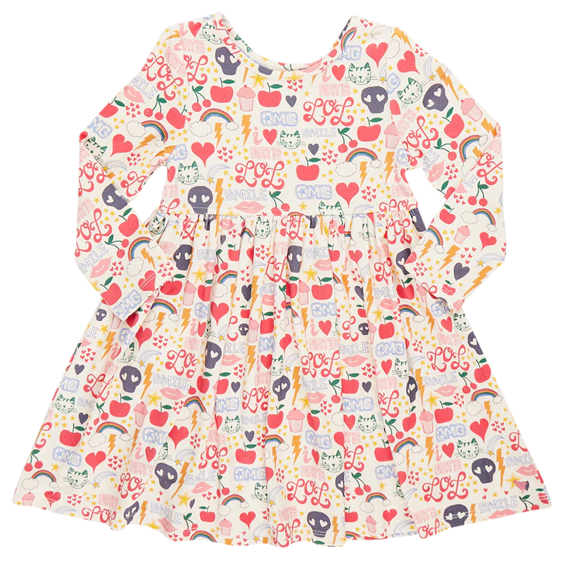 Pink Chicken Girls Bamboo Steph Dress - Journal Doodle