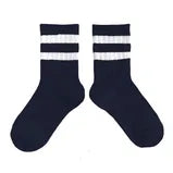 Collegien Nico Ribbed Varsity Crew Socks  - Navy