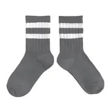 Collegien Nico Ribbed Varsity Crew Socks  - Grey