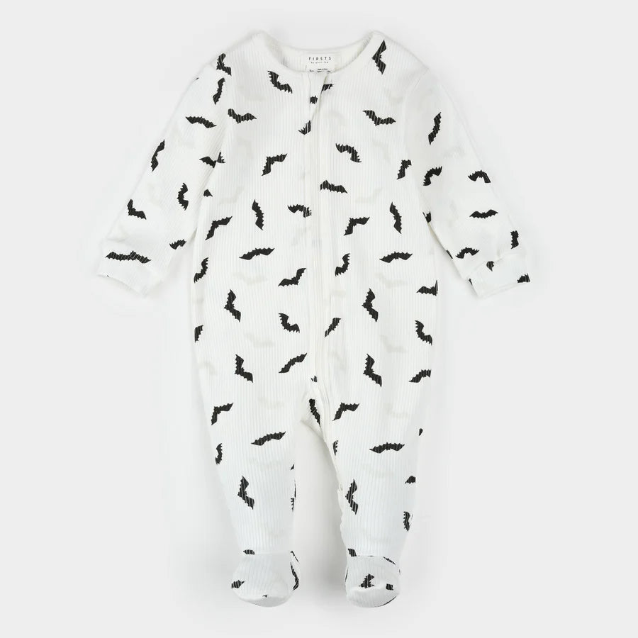 Petit Lem Sleeper - Glow in the Dark Bats - Off White