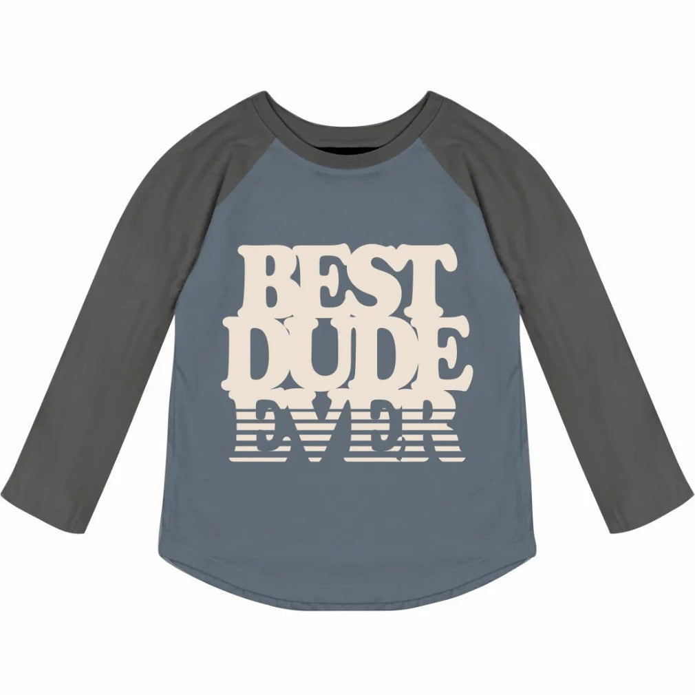 Tiny Whales Best Dude Ever Raglan Graphic Tee