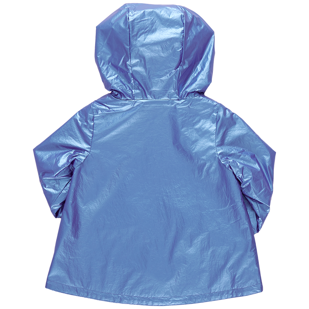 Pink Chicken Girls Rafa Rain Coat - Blue Metallic