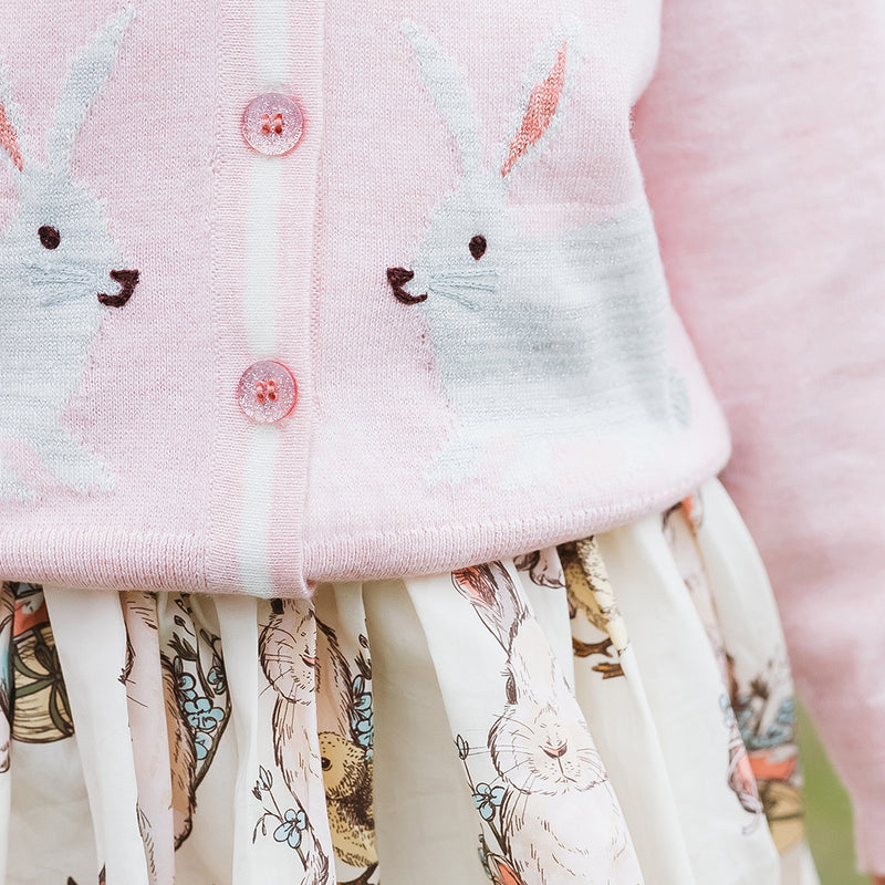Pink Chicken Baby Girls Maude Rabbit Sweater - Light Pink