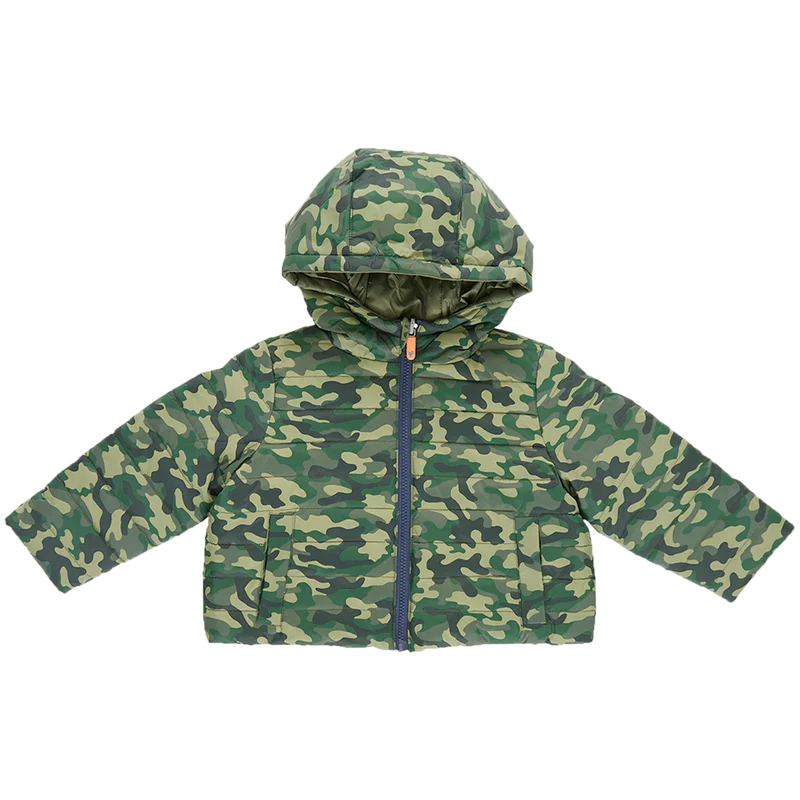 Pink Chicken Kids Reversible Riley Jacket - Green Camo