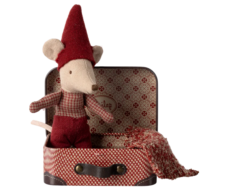 Maileg Christmas Mouse - Baby in Suitcase