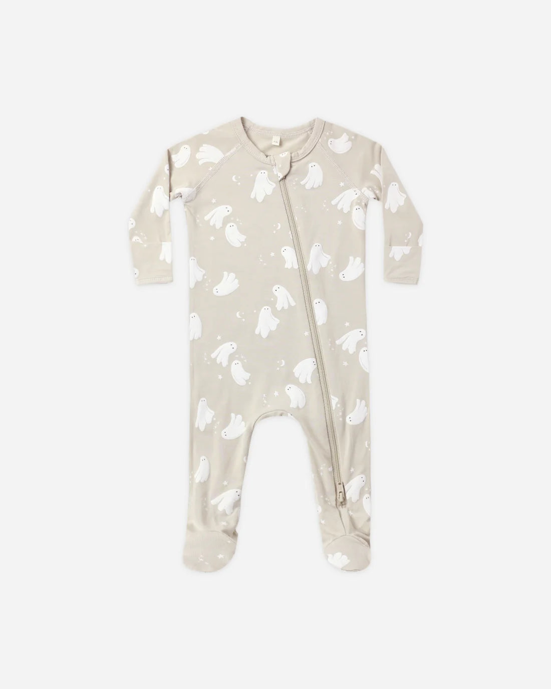 Quincy Mae Bamboo Zip Footie - Dancing Ghosts
