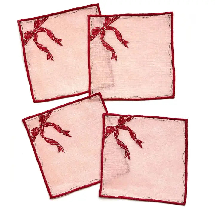 Gift Box Cocktail Napkins - Set of Four