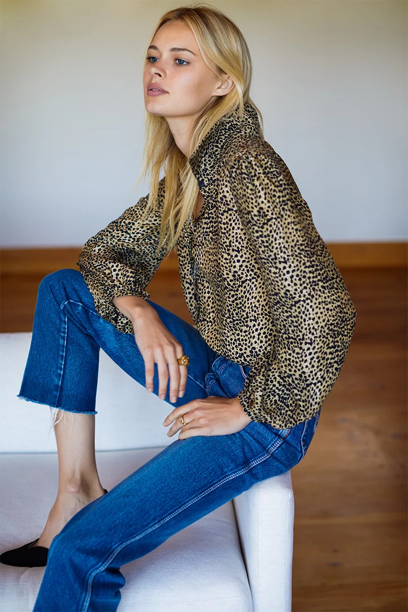 Emerson Fry Frankie Blouse - Little Cheetah Silk