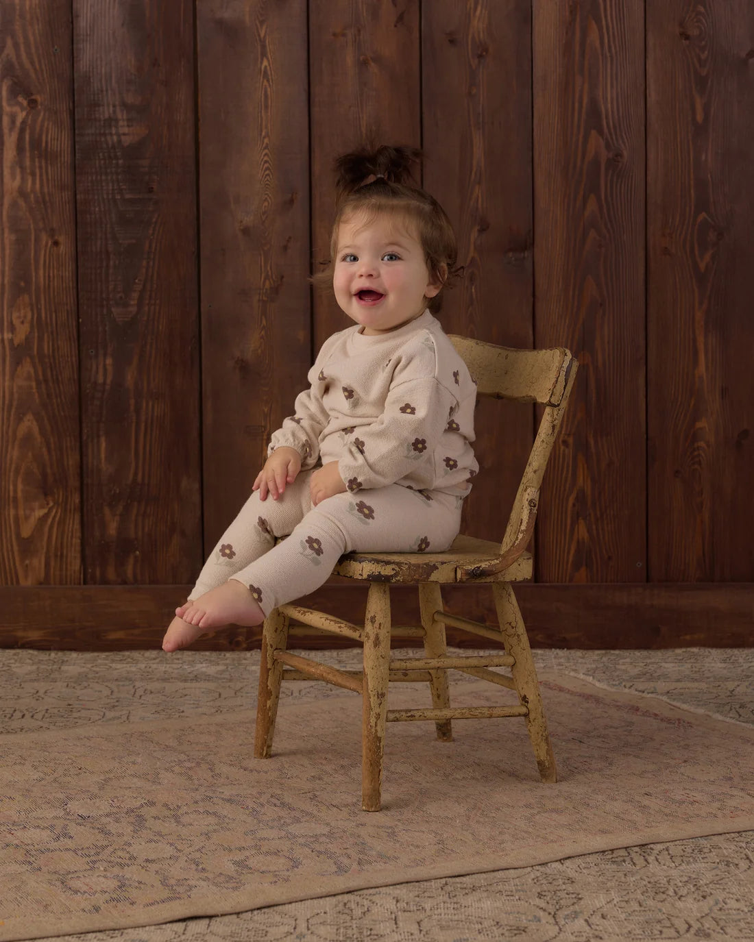 Rylee + Cru Spongey Knit Set - Petal Daisy