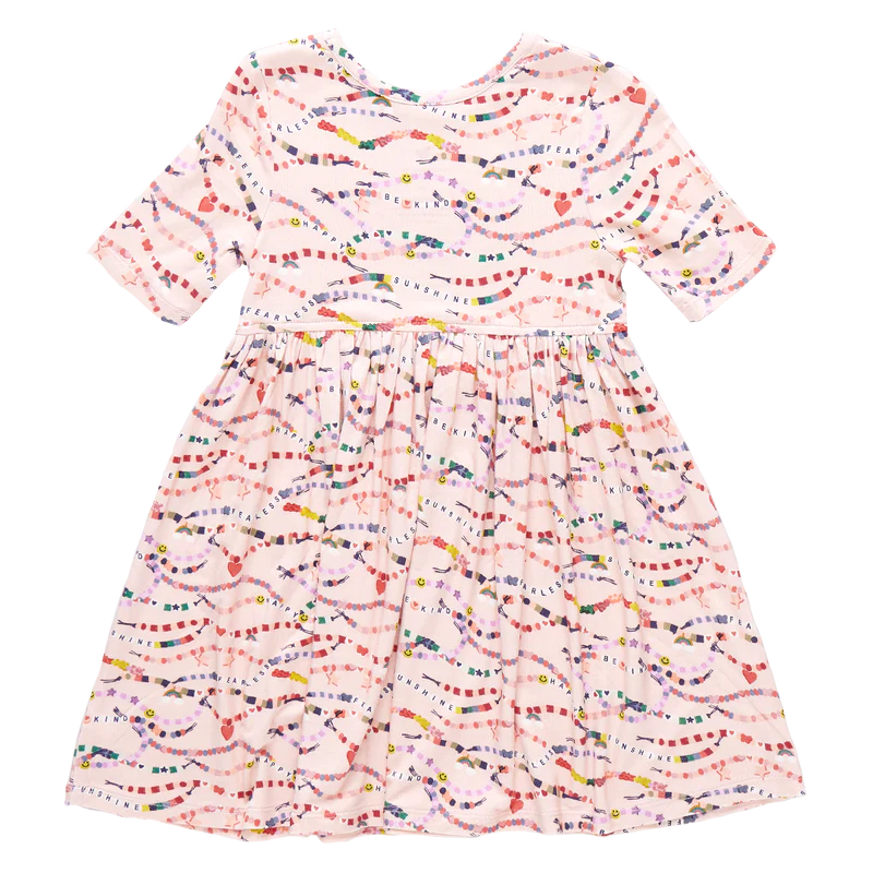 Pink Chicken Girls Bamboo Steph Dress - Friendship Bracelet Era