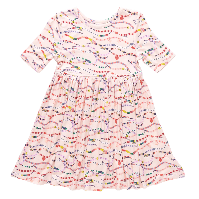 Pink Chicken Girls Bamboo Steph Dress - Friendship Bracelet Era