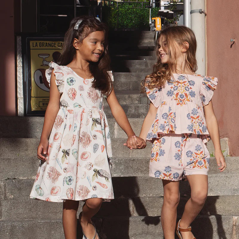 Pink Chicken Girls Elsie Two-Piece Set - Pink Provence Floral