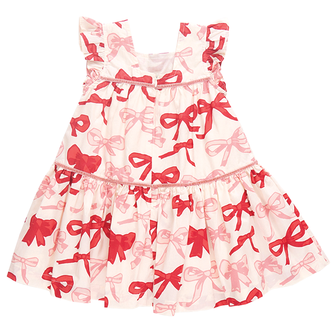 Pink Chicken Girls Camelia Dress - Valentine Bows