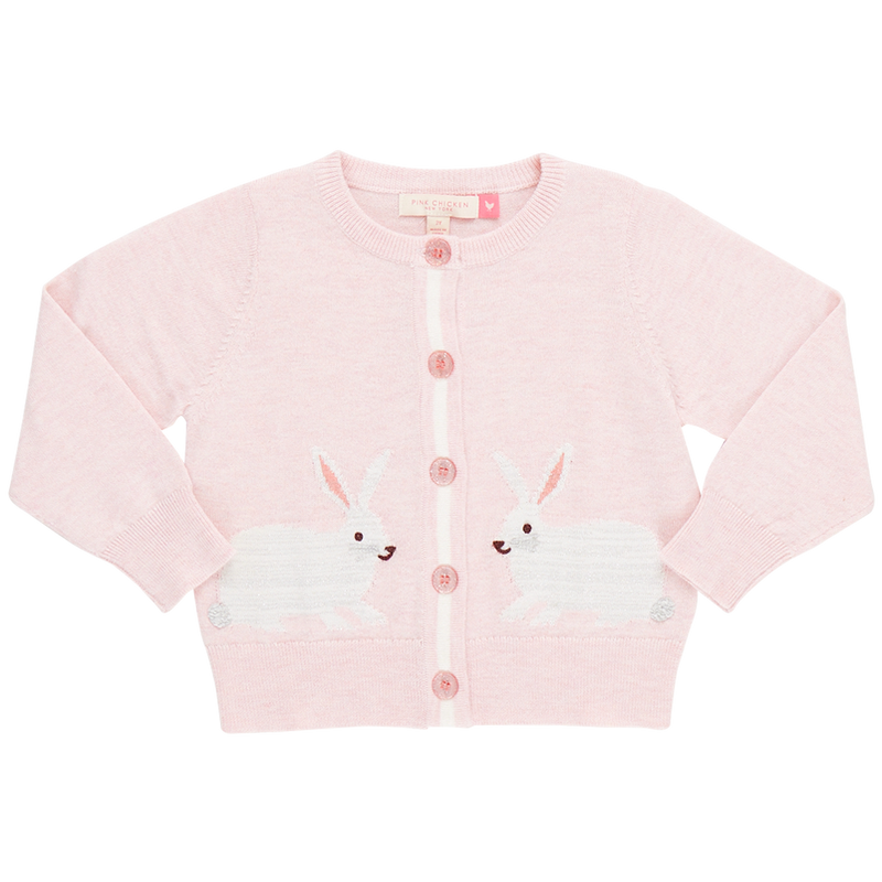 Pink Chicken Girls Maude Rabbit Sweater - Light Pink
