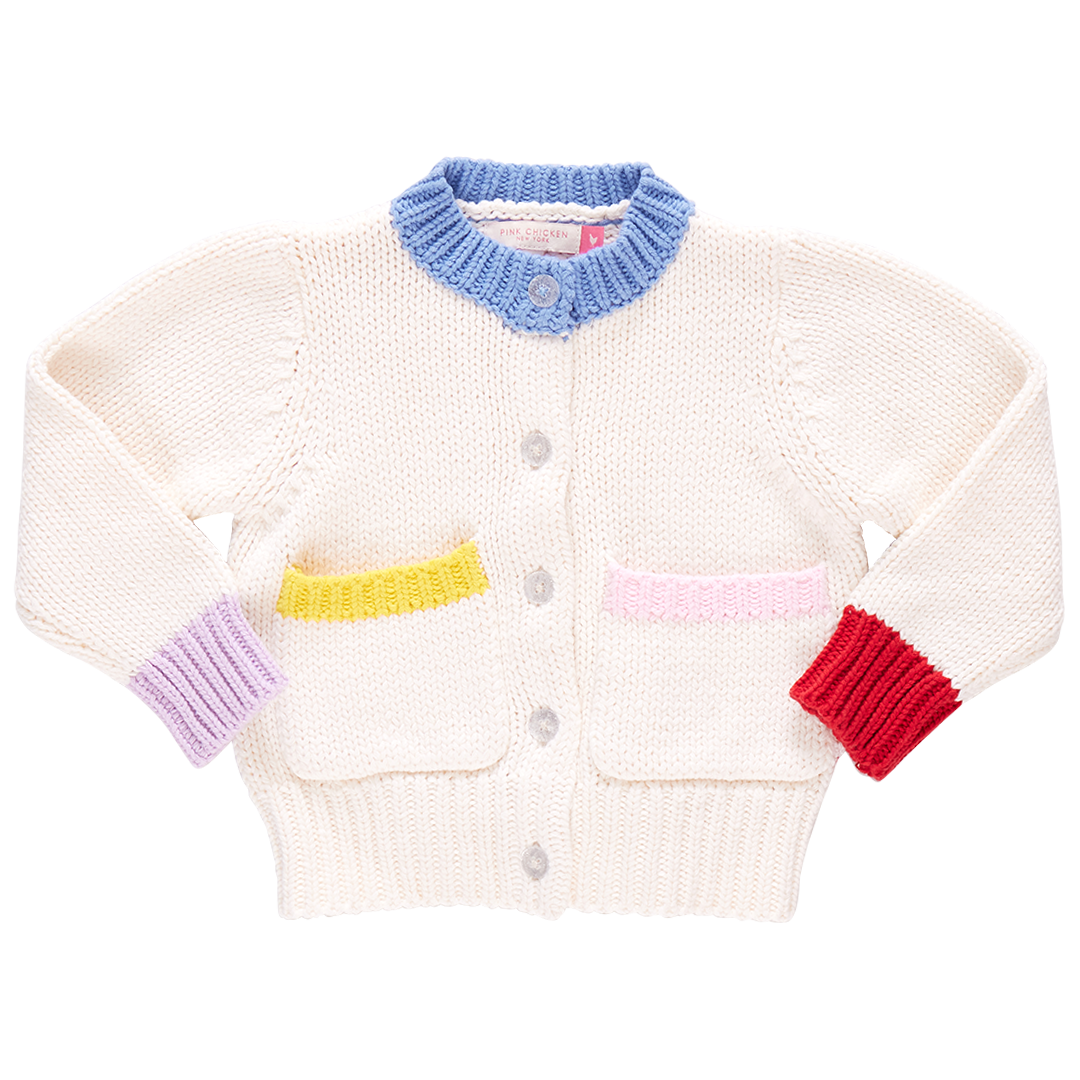 Pink Chicken Girls Cali Colorblock Sweater - Multi Trim