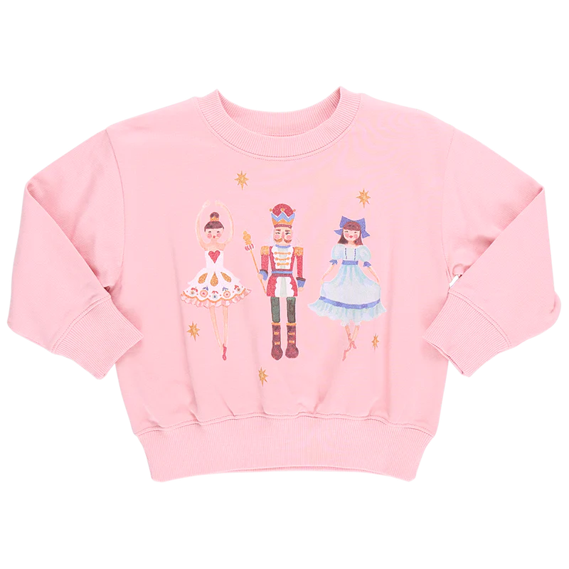 Pink Chicken Girls Organic Sweatshirt - Nutcracker