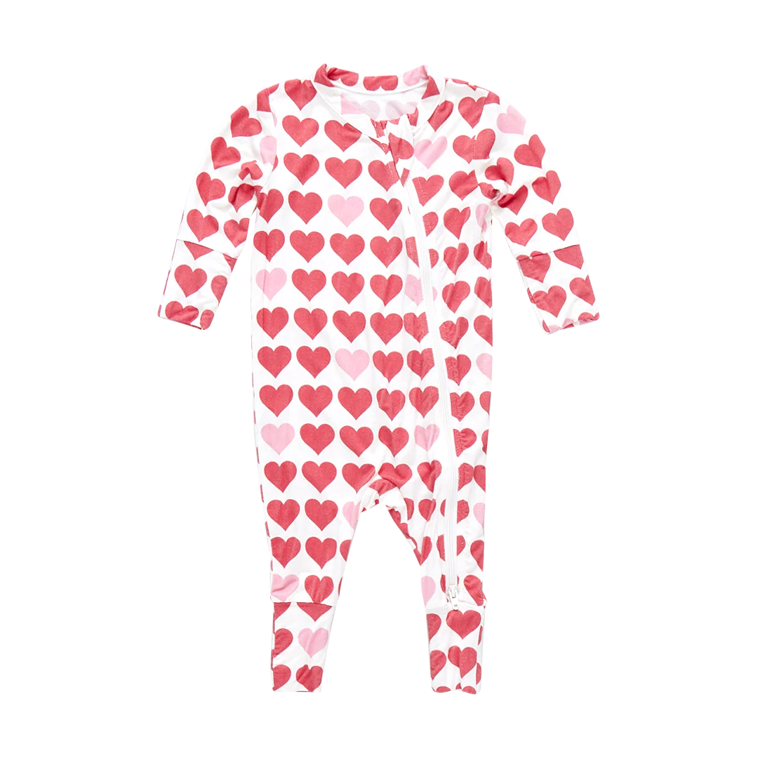 Pink Chicken Baby Bamboo Romper - Tiny Hearts