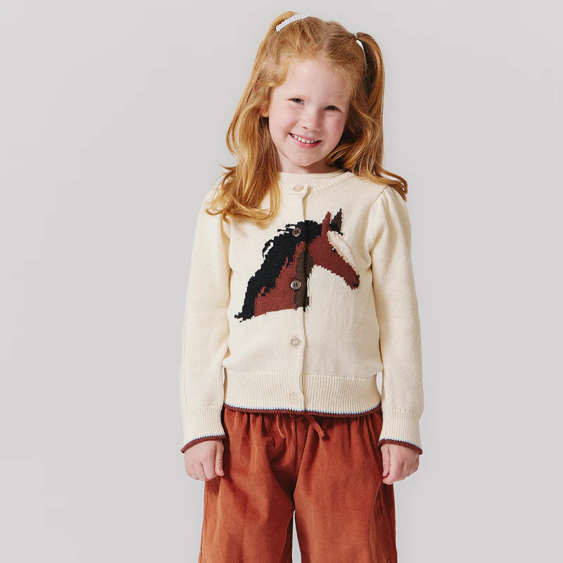 Pink Chicken Girls Cable Constance Sweater - Wild Horse