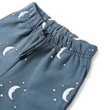 Quincy Mae Relaxed Fit Sweatpants - Silver Moons