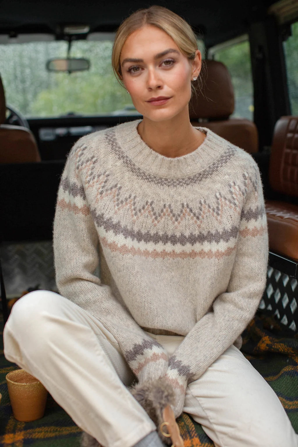 Marea New England Crew - Ivory Heather