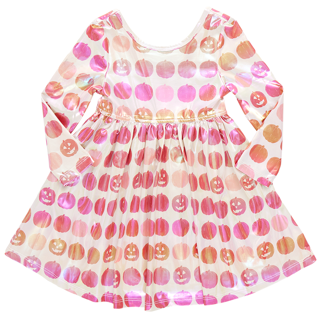 Pink Chicken Girls Lame Steph Dress - Pumpkins