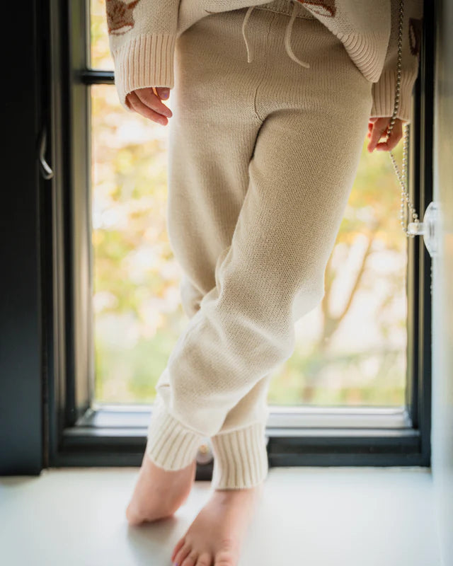 Dear Hayden Pima Cotton Knit Jogger - Oatmeal