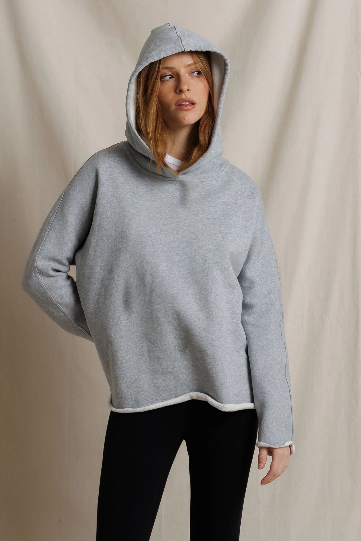 perfectwhitetee Mimi Heavy Fleece Oversized Hoodie - Heather Grey