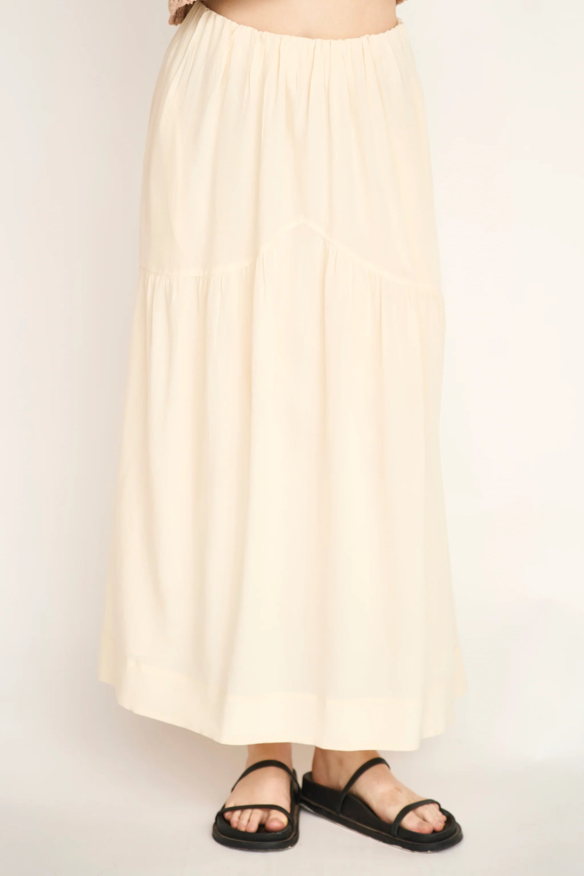 MIRTH Brighton Silk Skirt - Cream