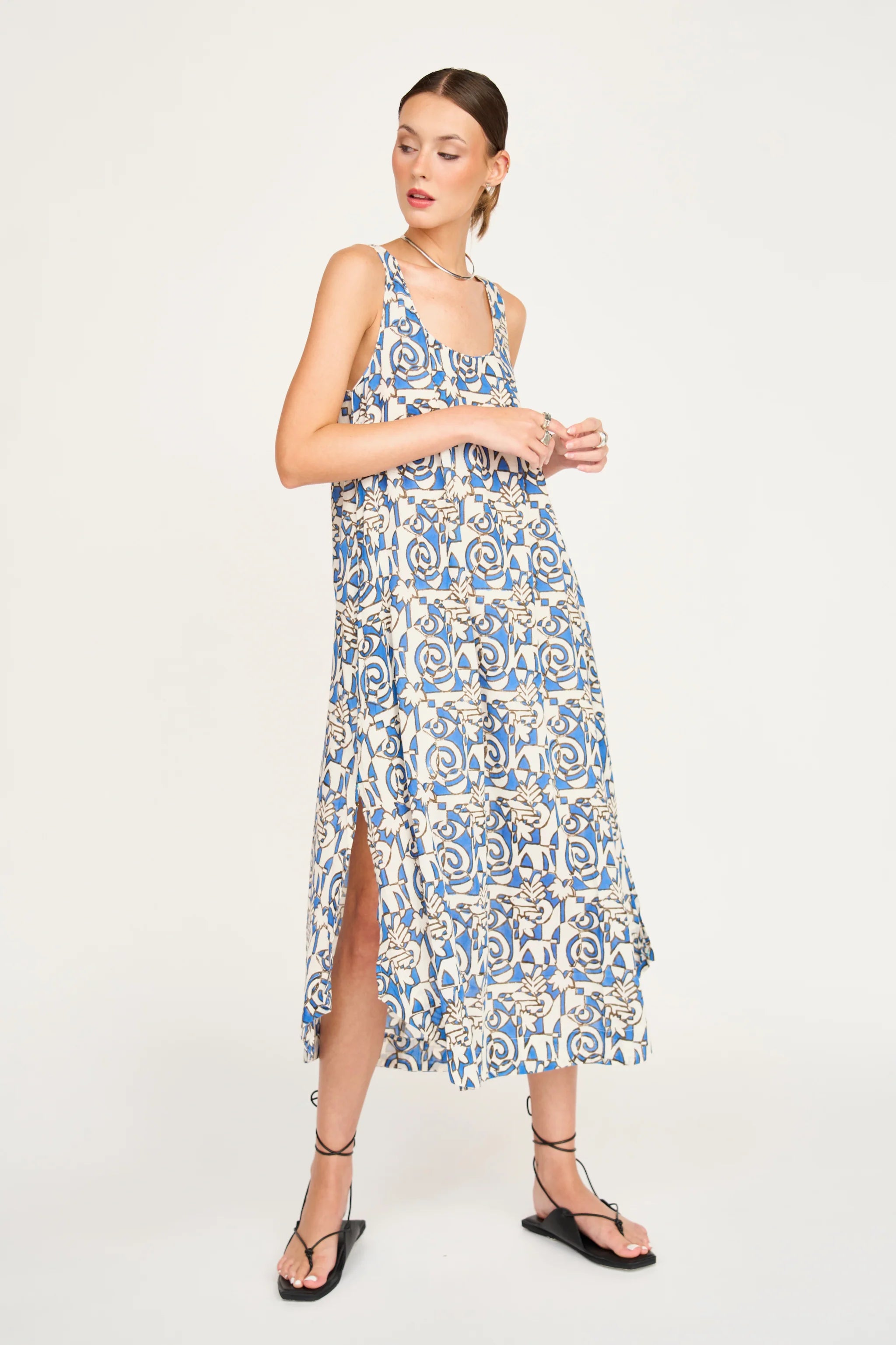 MIRTH Cassis Dress - Blue Heka