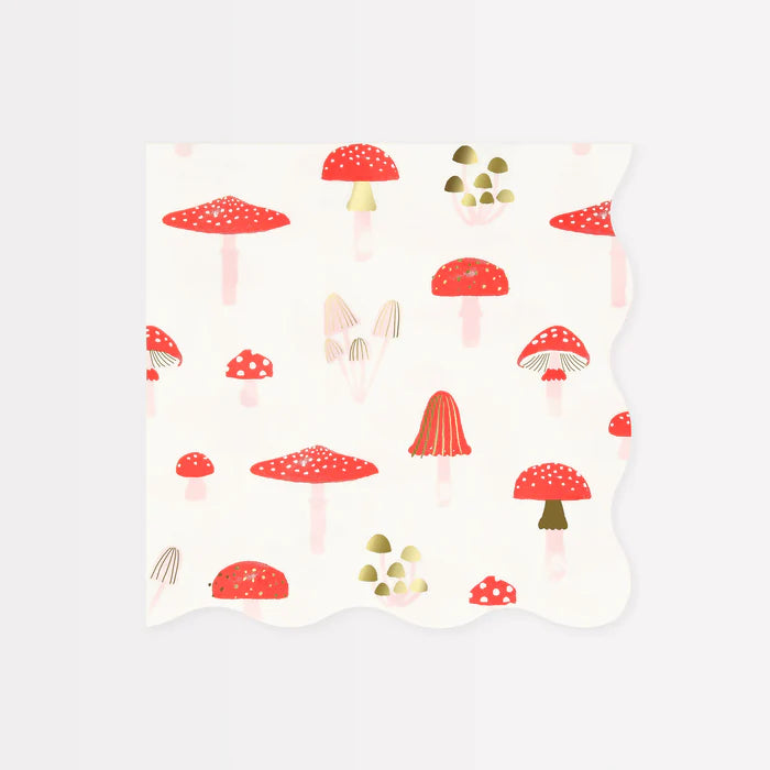 Meri Meri Mushrooms Large Napkins (x16)