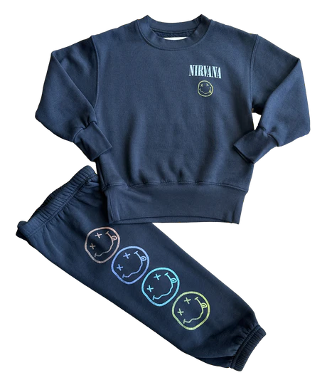 Rowdy Sprout Nirvana Smiley Crewneck