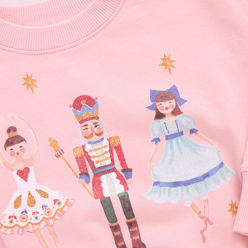 Pink Chicken Girls Organic Sweatshirt - Nutcracker