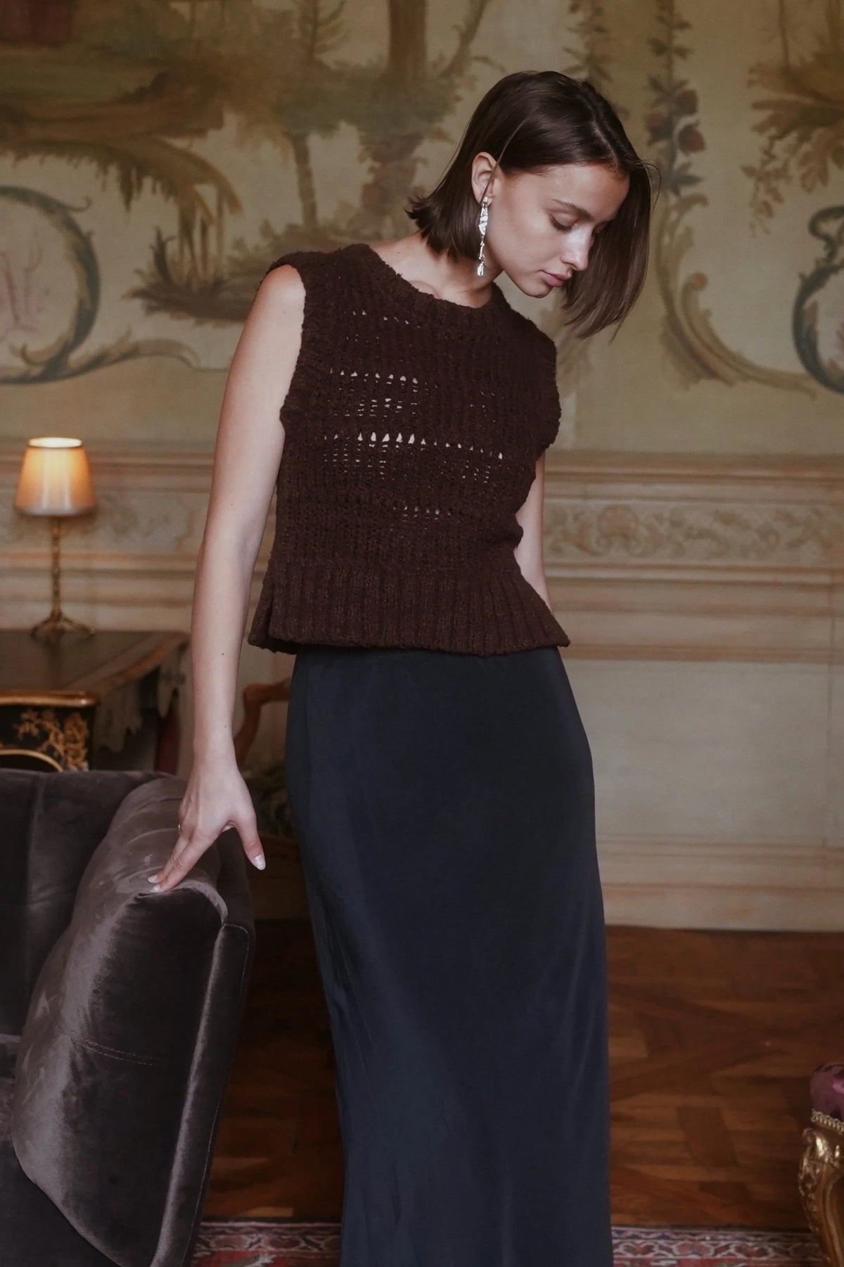 MIRTH Marin Ladderstitch Vest - Cocoa