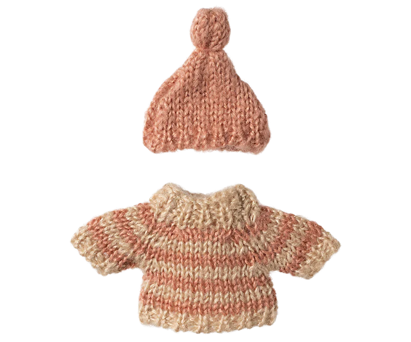 Maileg Knitted Sweater and Hat - Big Sister Mouse