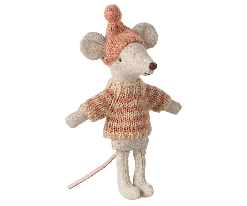 Maileg Knitted Sweater and Hat - Big Sister Mouse