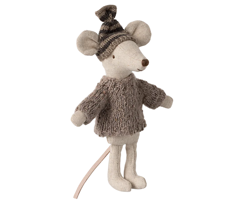 Maileg Knitted Sweater and Hat - Big Brother Mouse