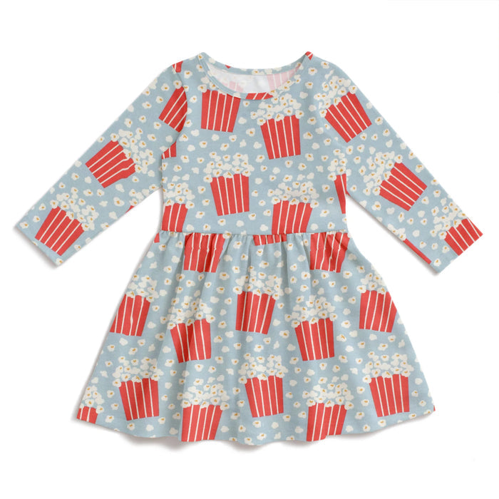 Winter Water Factory Calgary Dress - Popcorn Sky Blue