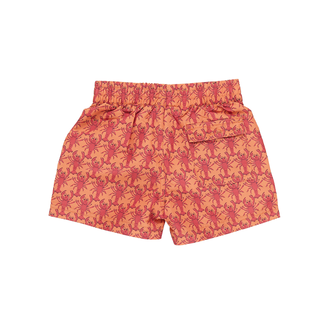 Pink Chicken Swim Trunk - Orange Lobsters