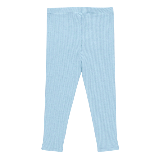 Pink Chicken Girl's Organic Rib Legging - Light Blue