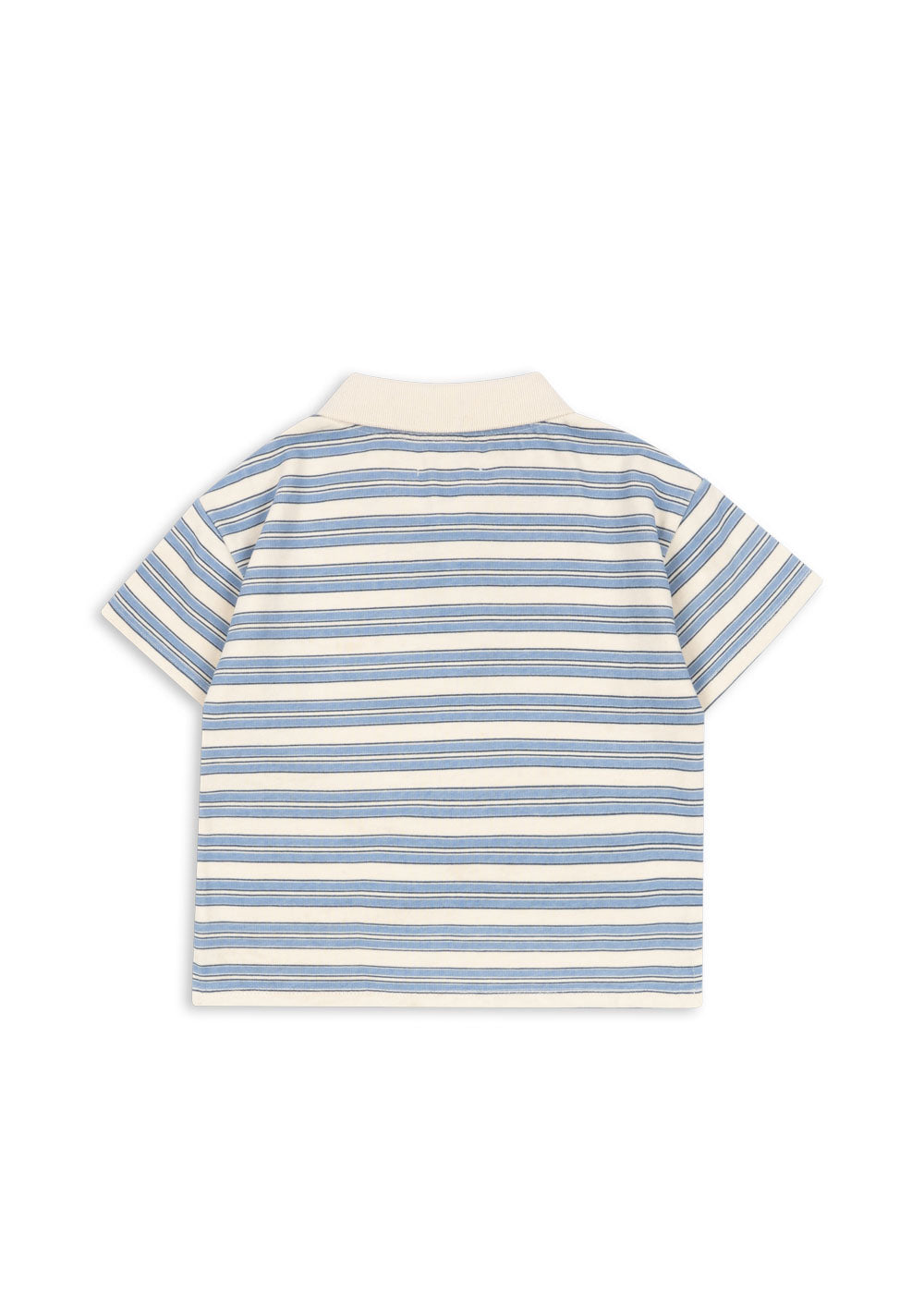 Konges Slojd Spotty Short Sleeve Polo - Stripe Ciel