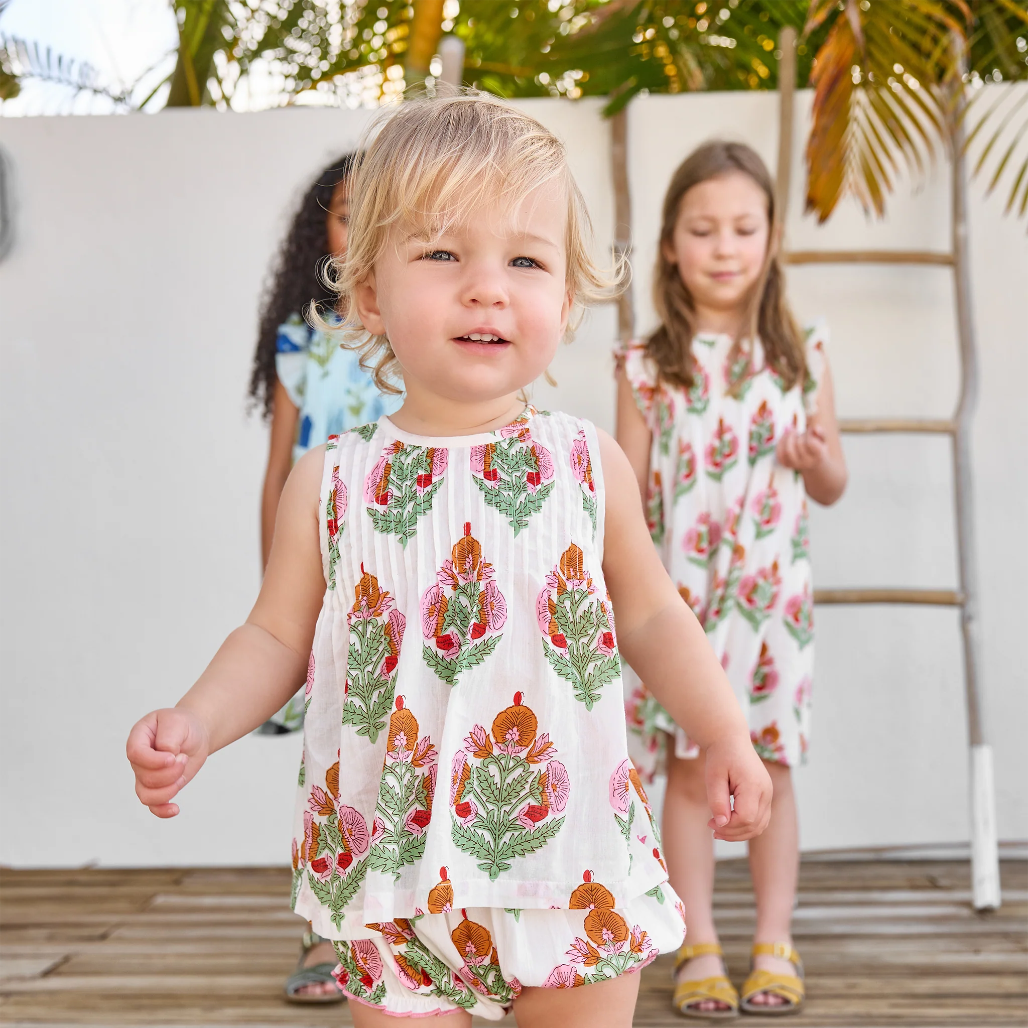 Pink Chicken Baby Girls Jaipur Two-Piece Set - Pink Bellflower