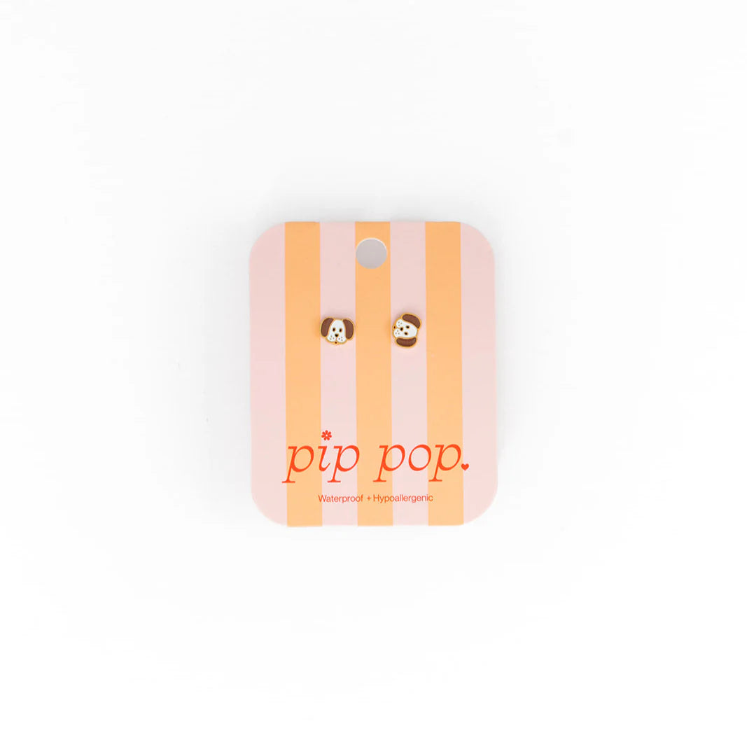Pip Pop Dog Stud Earrings