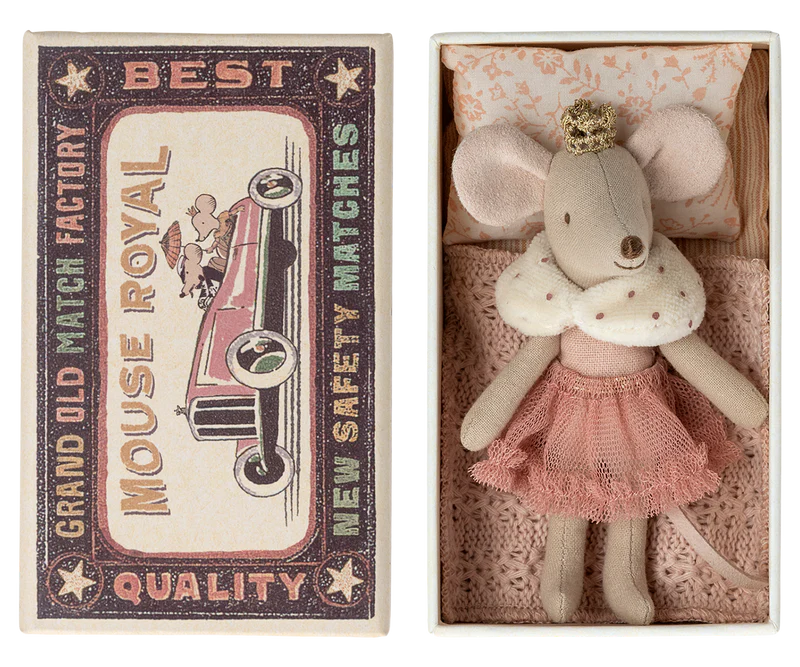 Maileg Princess Mouse - Little Sister in Matchbox