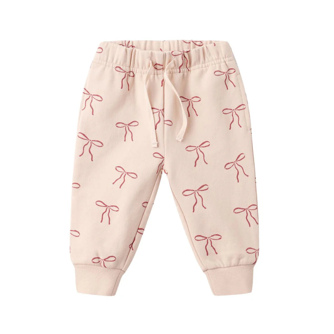 Quincy Mae Relaxed Fit Sweatpants - Red Bows