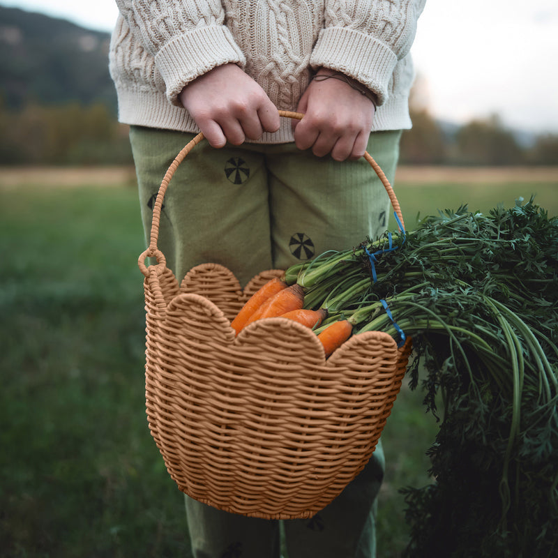 Olli Ella Rattan Tulip Carry Basket