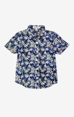 Appaman Day Party Shirt - Navy Daisy